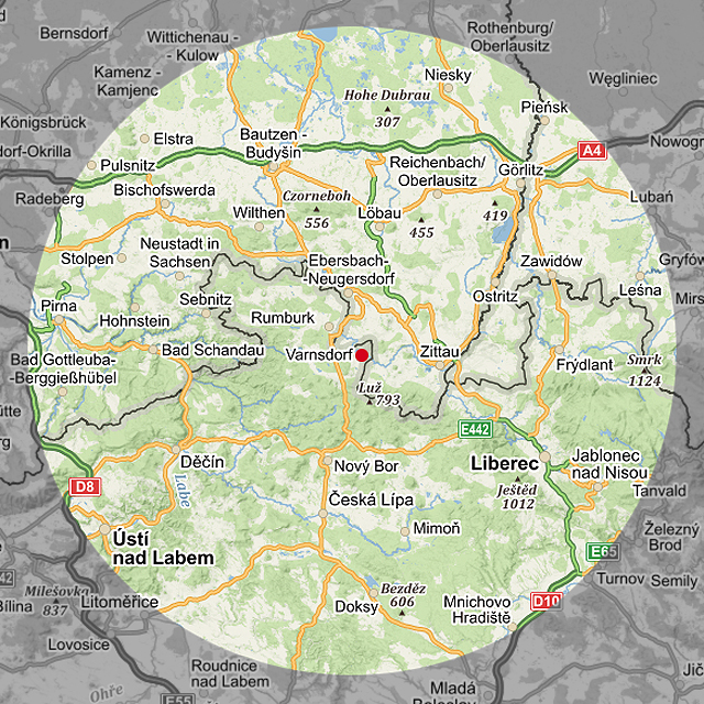 Ak�n� r�dius firmy Podlahy Deus Varnsdorf